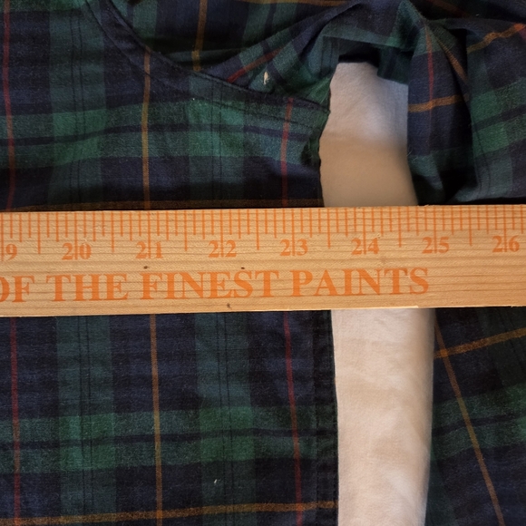 Chaps Men's Button Up Long Sleeve Green Plaid Shirt Size L - Picture 7 of 7